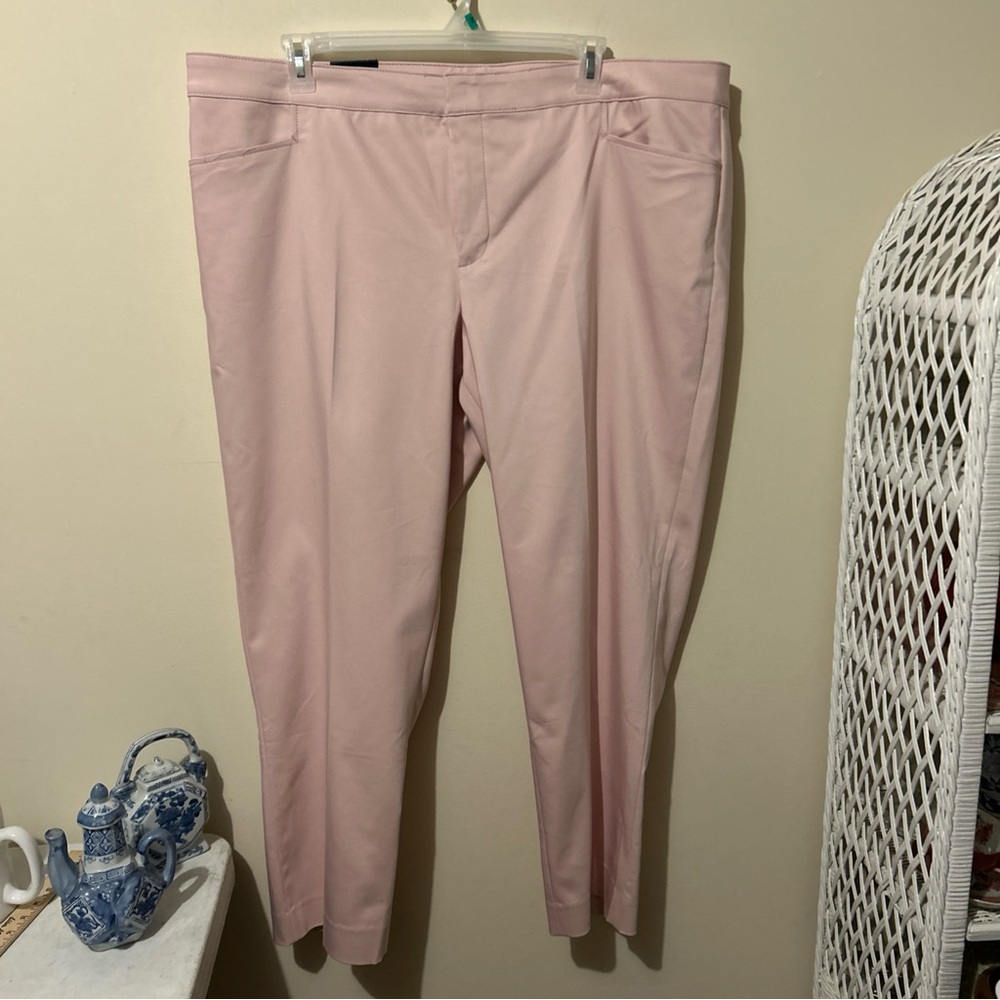 NWT Chaps Dress Pants Women's 24 Trousers Slacks Pink Wide Leg Business Feminine